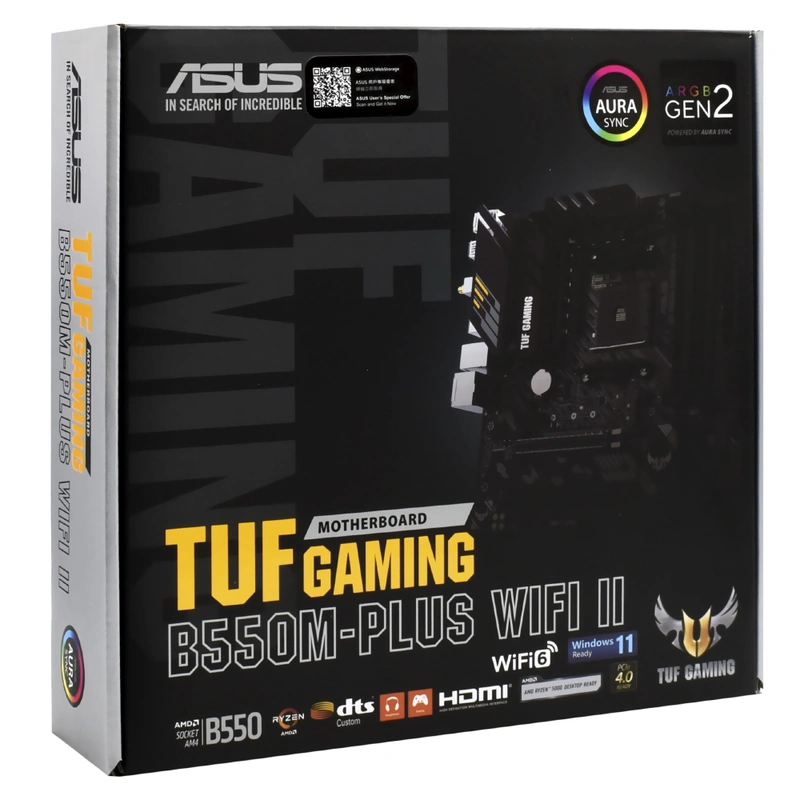 Placa Mãe ASUS TUF Gaming B550M-PLUS Wi-Fi II Socket AM4 DDR4 Micro ATX - Imagem 3