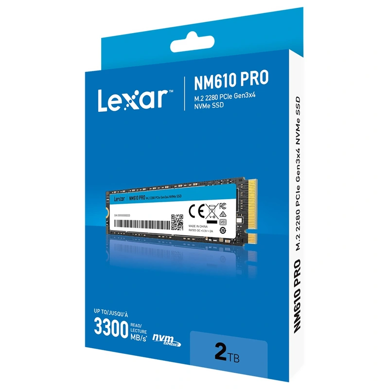 SSD Lexar M.2 2TB NM610 Pro NVMe - LNM610P002T-RNNNG PCIe Gen 3 x4 - Imagem 3