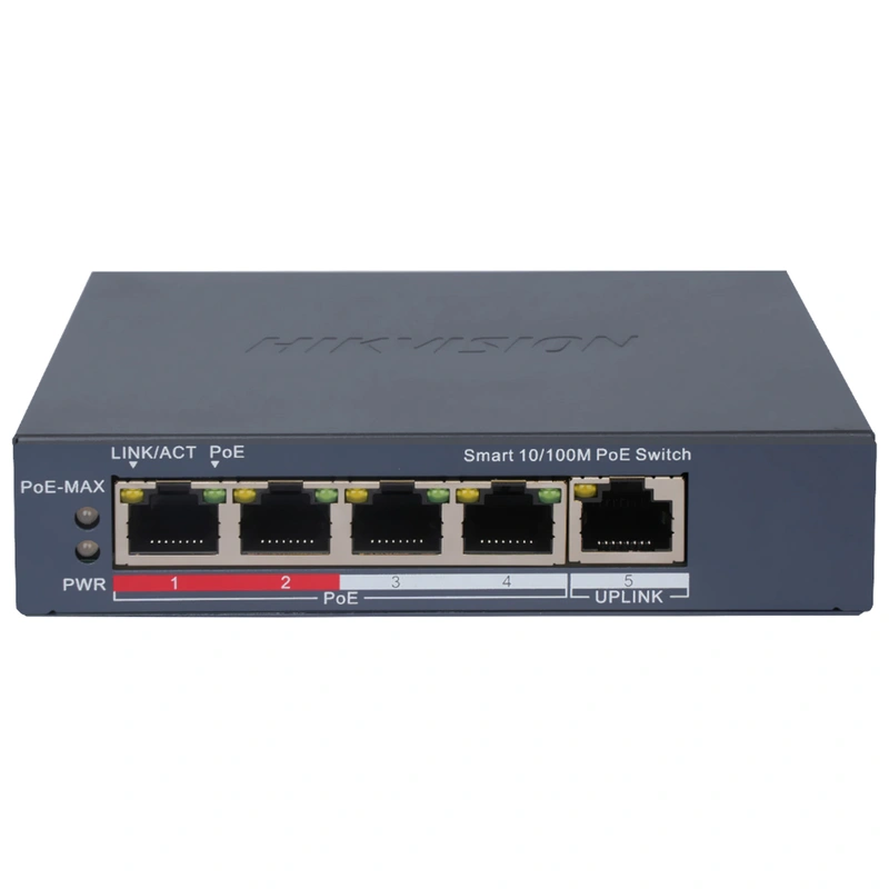 Hub Switch Hikvision DS-3E1105P-EIM 4 Portas Poe 10100Mbps