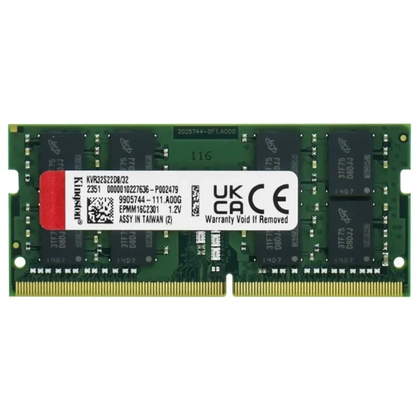 Memória RAM para Notebook Kingston DDR4 32GB 3200MHz - KVR32S22D832 SODIMM | KVR32S22D8/32