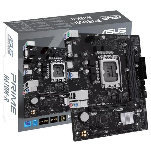 Placa Mãe ASUS Prime H610M-R Socket LGA 1700 DDR5 Intel H610 Micro ATX