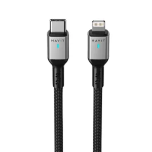 Cabo Havit USB-C Macho a Lightning 1M - Preto Cinza (CB6316)