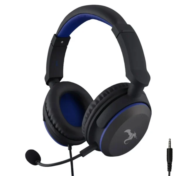 Headset Gamer Kolke KGA-312 Hero Com Fio - Preto Azul Analógico de 3.5 mm
