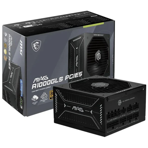 Fonte de Alimentação MSI Mag A1000GLS 1000W ATX 3.1 Modular 80 Plus Gold