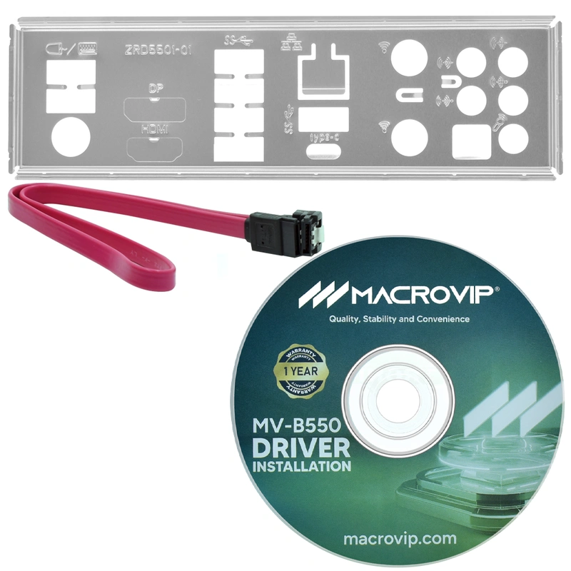 Placa Mãe Macrovip MV-B550 Socket AM4 DDR4 AMD B550 Micro ATX | 4 x SATA 3.0 - Imagem 3