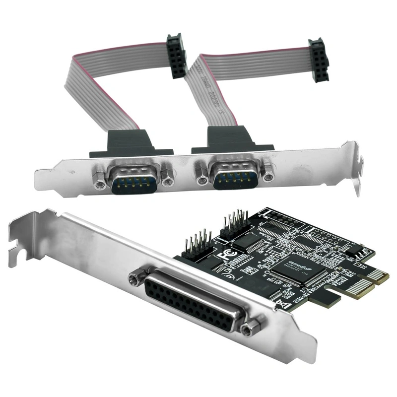 Placa PCI Express 2 Serial 1 Paralelo Low Profile