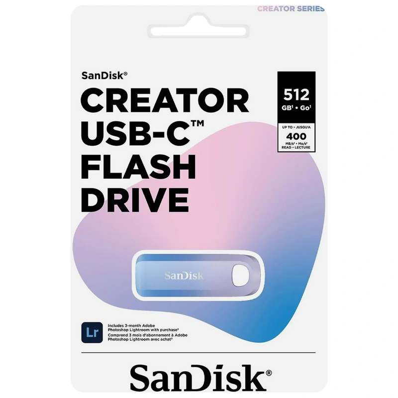 Pendrive SanDisk Z75 Creator 512GB USB-C 3.2 - Azul Roxo (SDCZ75C-512G-G46) - Imagem 3