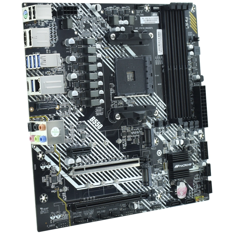 Placa Mãe Macrovip MV-B550 Socket AM4 DDR4 AMD B550 Micro ATX | 4 x SATA 3.0 - Imagem 2