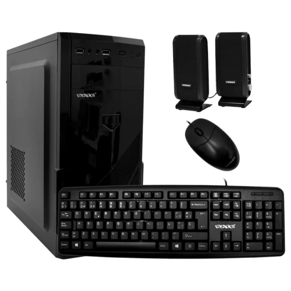 Gabinete Kit Satellite K761 Fonte 200W Speaker Mouse Teclado Espanhol - Preto