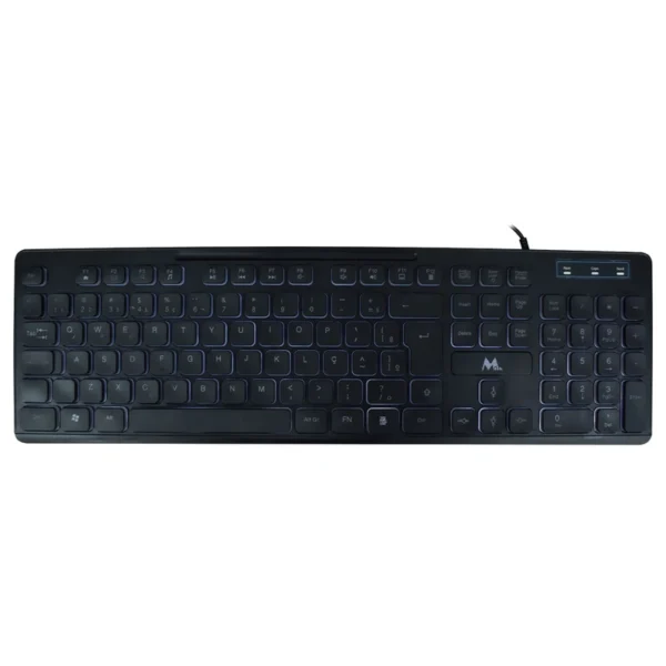 Teclado Mtek KB-7269L USB Backlight Português - Preto Com fio