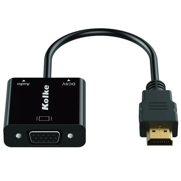 Cabo Adaptador HDMI para VGA Áudio - Preto Kolke KCA-429