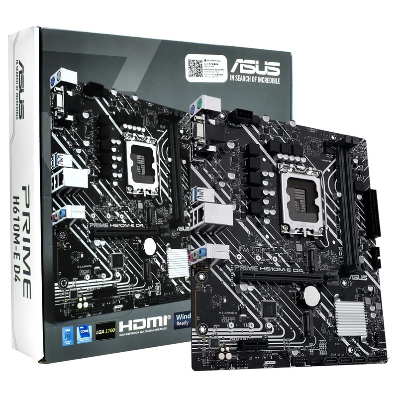 Placa Mãe ASUS Prime H610M-E D4 Socket LGA 1700 VGA DDR4 Intel H610 Micro ATX
