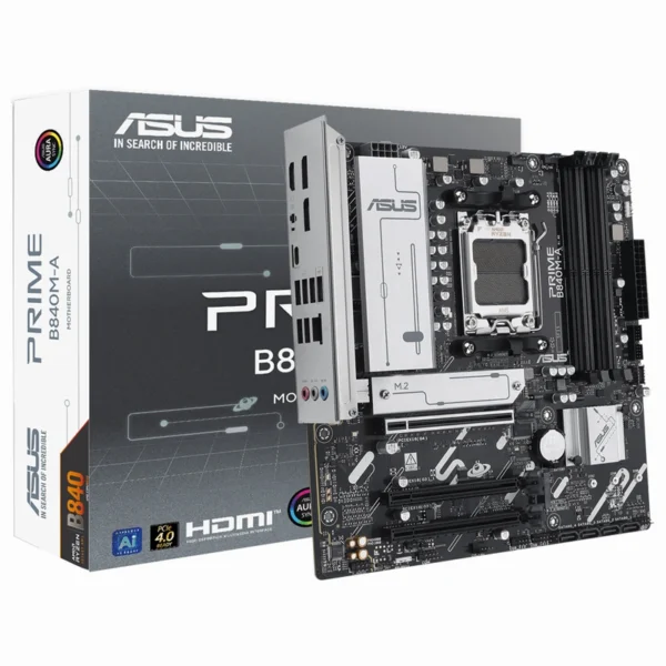Placa Mãe ASUS Prime B840M-A Socket AM5 DDR5 AMD B840 4 Slots DIMMs Dual Channel DDR5