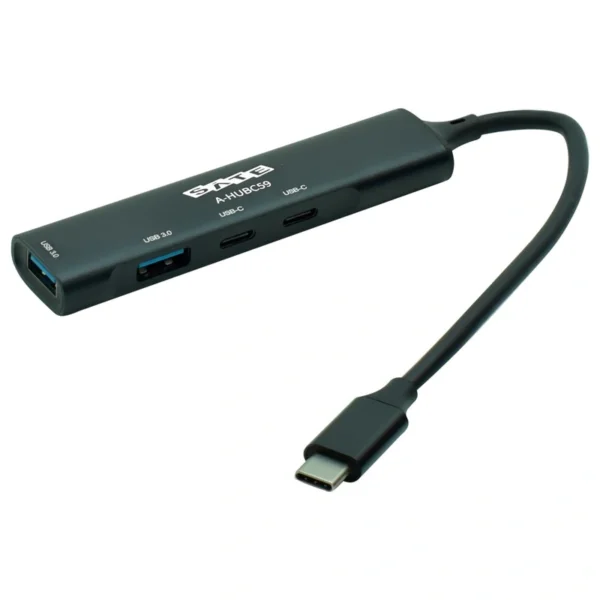 Hub USB-C 3.1 Satellite A-HUBC59 4 Portas 2 USB 3.0 2 USB-C Fêmea - Preto