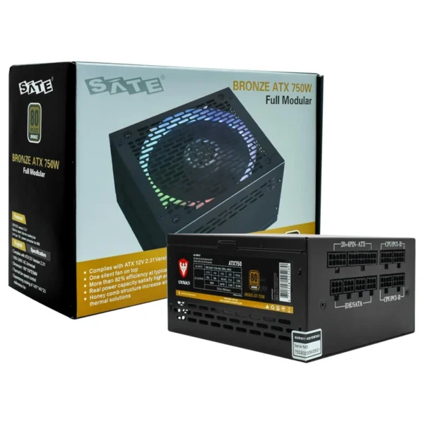 Fonte de Alimentação Satellite ATX750 750W ATX Modular 80 Plus Bronze RGB