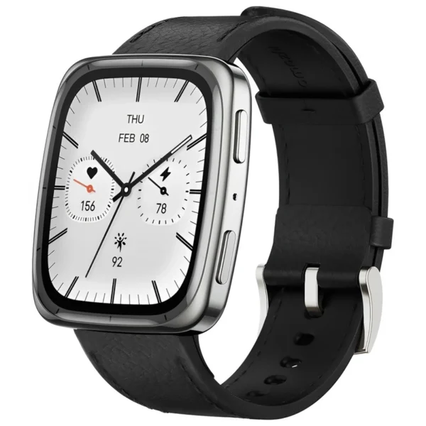 Relógio Smartwatch Amazfit Active 2 Square Premium Version A2440 - Preto | Preto Leather