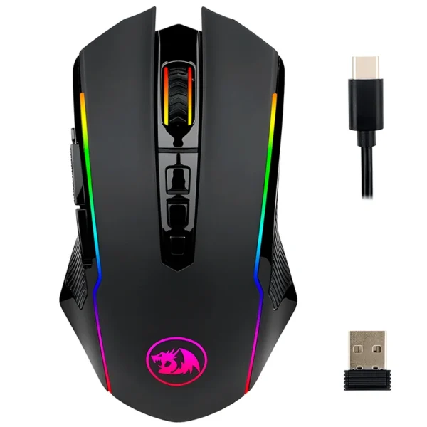 Mouse Gamer Redragon M910-KS Ranger Lite Wireless RGB - Preto USB Receiver 2.4GHz