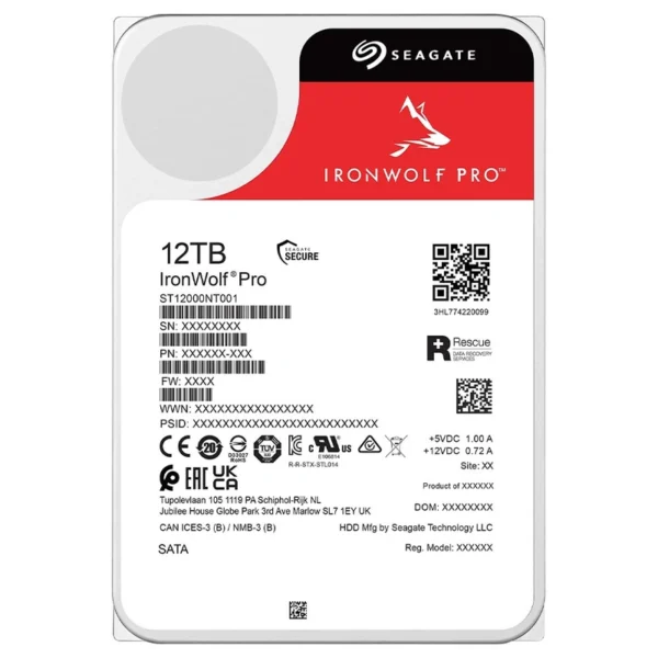 HD Seagate 12TB Iron Wolf Pro 3.5 SATA 6Gb/s ST12000NT001