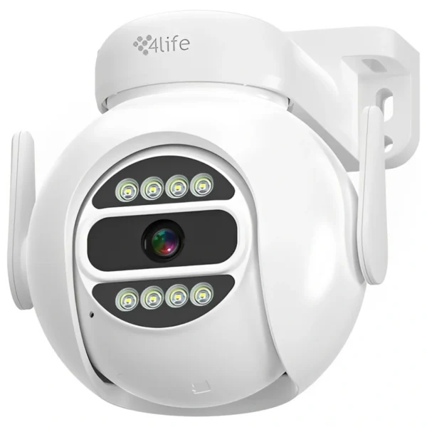 Câmera de Segurança 4LIFE FLD8G 360° Smart Outdoor Wi-Fi 2.5K 4MP - Branco