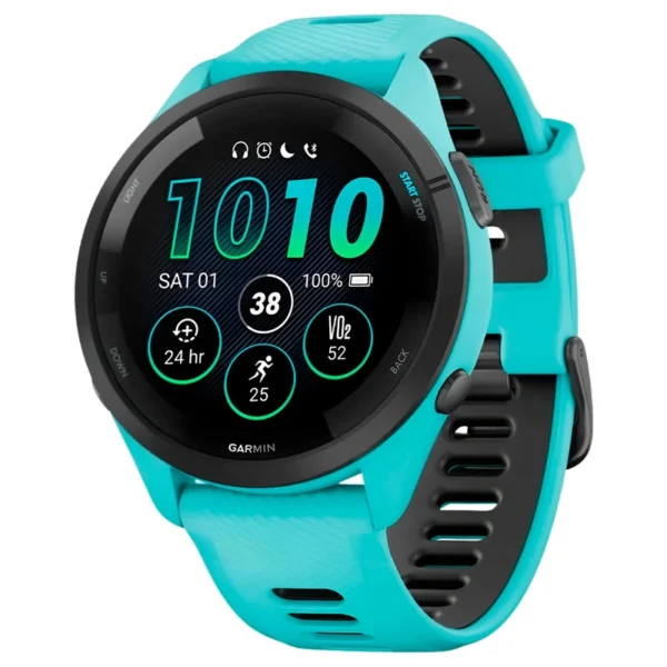Relógio Garmin Forerunner 265 AMOLED - Turquesa (010-02810-02) 5 ATM Wi-Fi