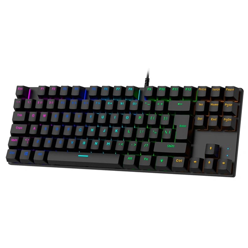 Teclado Gamer Mecânico Satellite GK-51 USB RGB Inglês - Preto Com fio - Imagem 3