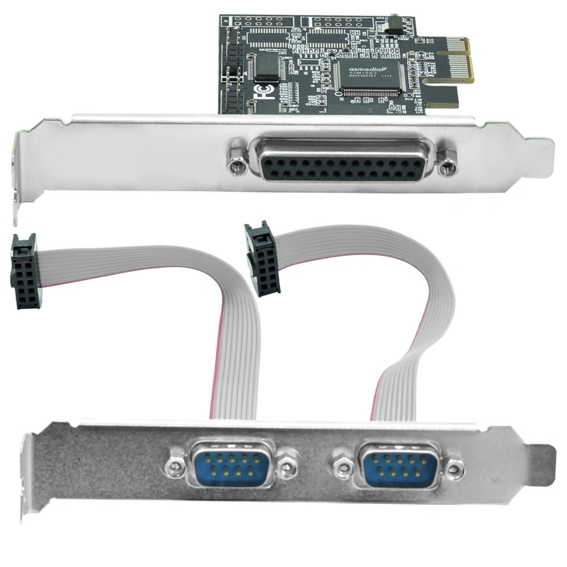Placa PCI Express 2 Serial 1 Paralelo Low Profile - Imagem 3