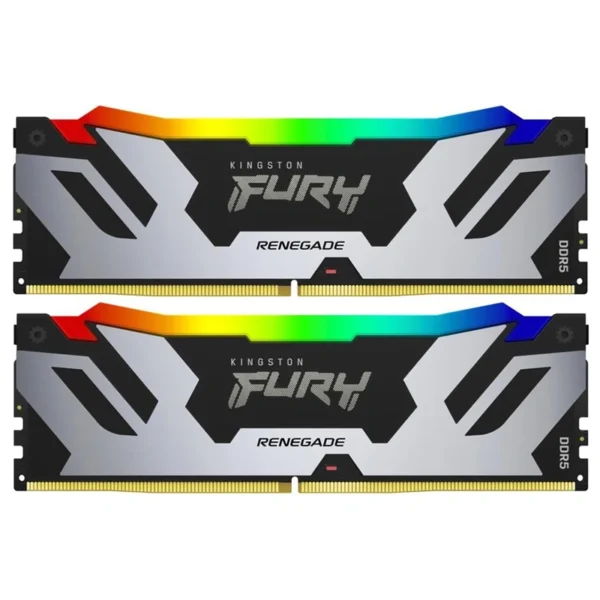 Memória RAM Kingston Fury Renegade DDR5 32GB (2x16GB) 6400MHz RGB Preto (KF564C32RSAK2-32)