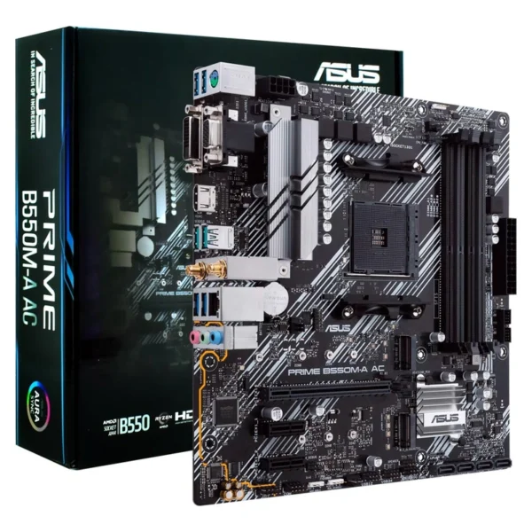 Placa Mãe ASUS Prime B550M-A AC Socket AM4 VGA DDR4 AMD B550 Micro ATX