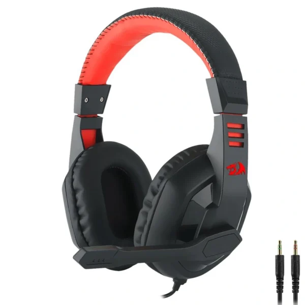 Headset Gamer Redragon Ares H120 Com Fio - Preto Vermelho Analógico de 3.5 mm