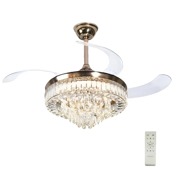 Ventilador Satellite A-FAN8101 com Luminária 66W Bivolt - Dourado (Teto)