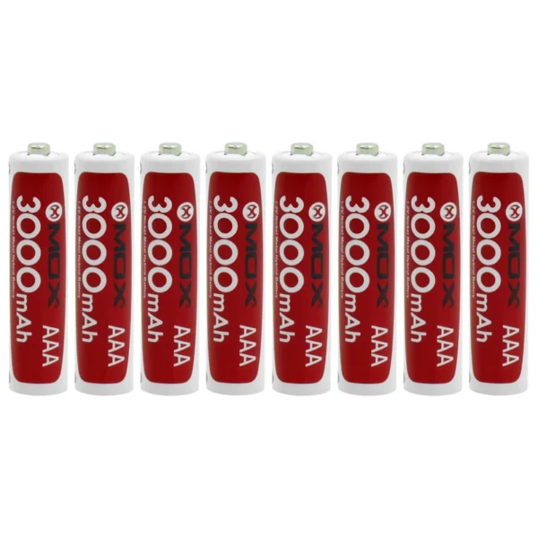 Pilha Recarregável Mox MOB8AAA30 3000MAH AAA - Kit com 8 | 3000 mAh