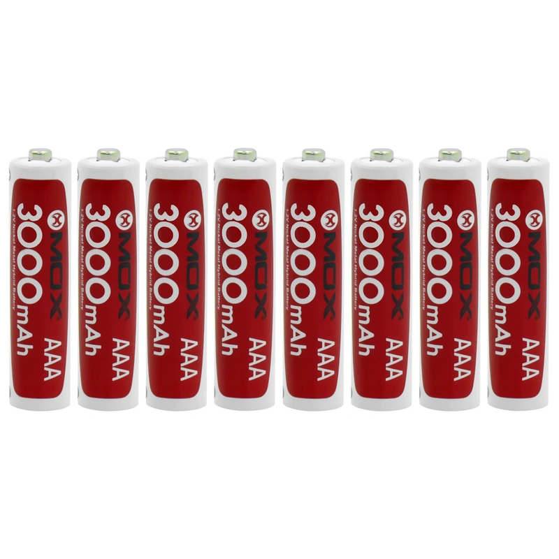 Pilha Recarregável Mox MOB8AAA30 3000MAH AAA - Kit com 8 | 3000 mAh