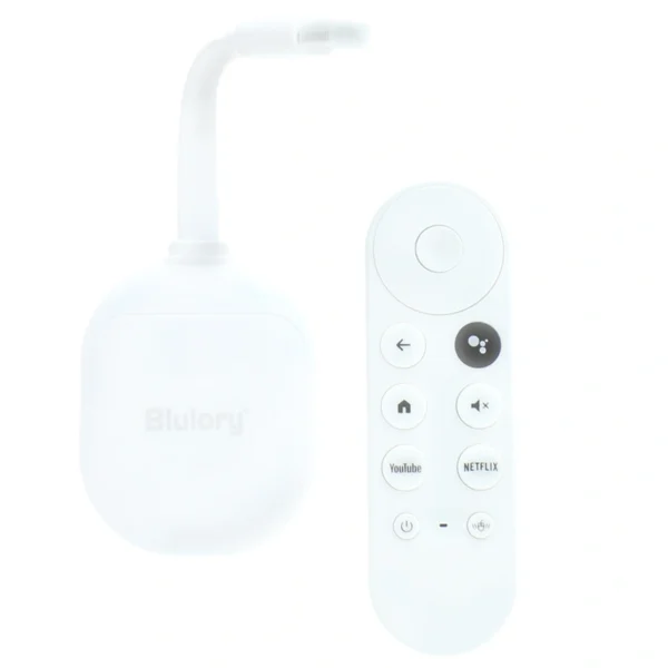 Blulory TV Stick G1 4K Wi-Fi Android - Branco Wi-Fi 2.4GHz + 5GHz Google Play
