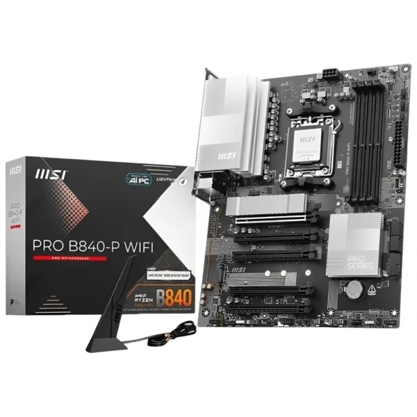 Placa Mãe MSI Pro B840-P Wi-Fi Socket AM5 DDR5 AMD B840 ATX Wi-Fi 7