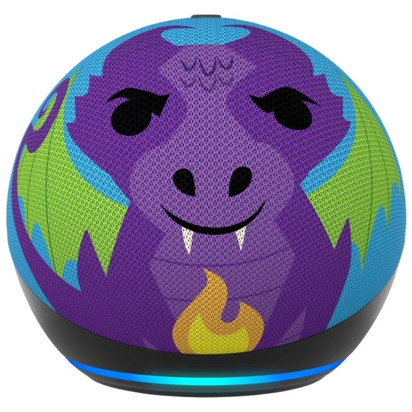 Caixa de Som Amazon Echo Dot Kids 5 Geração Alexa Bluetooth - Fire Dragon | Dragão