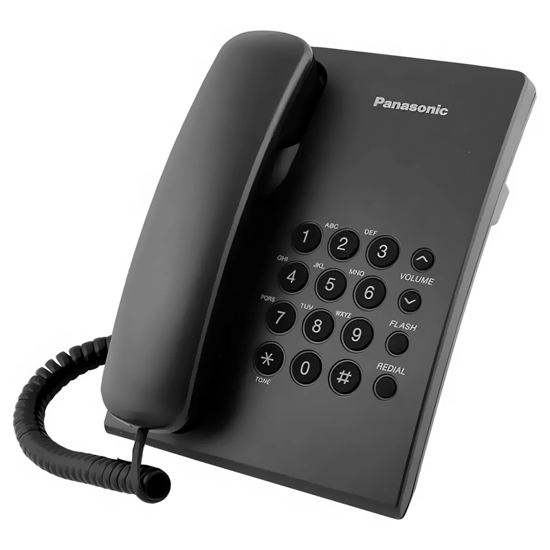 Telefone Panasonic KX-TS500LX1B Com Fio - Preto - Imagem 3