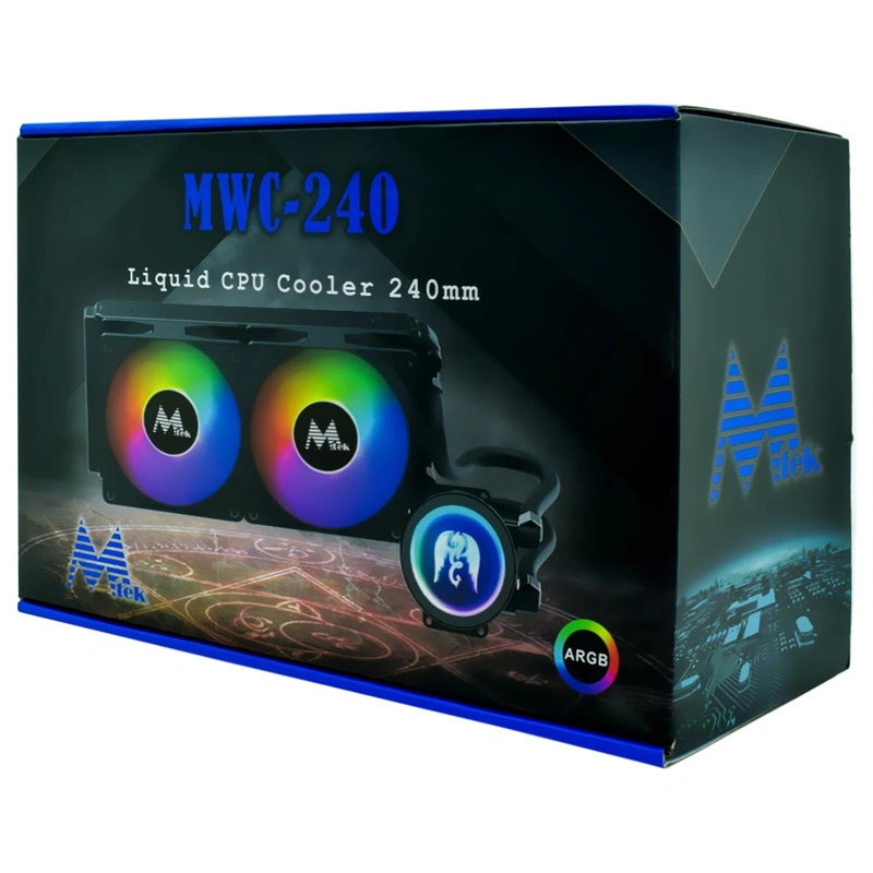 Water Cooler para Processador Mtek MWC-240MM ARGB - Preto + Adaptador 1700 - Imagem 3