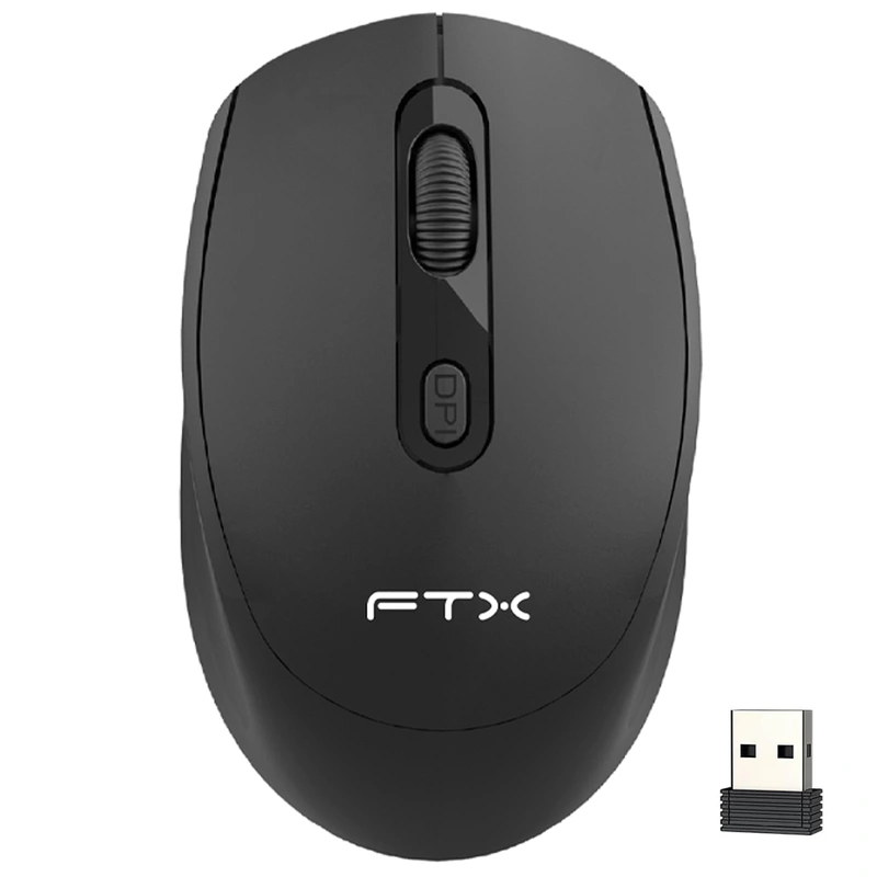 Mouse FTX MW21 Wireless Bluetooth - Preto USB Receiver 2.4GHz | FTXMW21