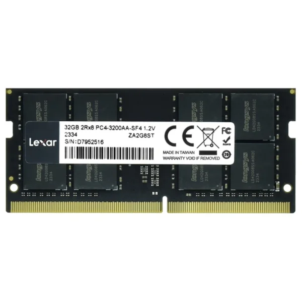Memória RAM para Notebook Lexar DDR4 32GB 3200MHz - LD4AS032G-B3200GSST | Preto