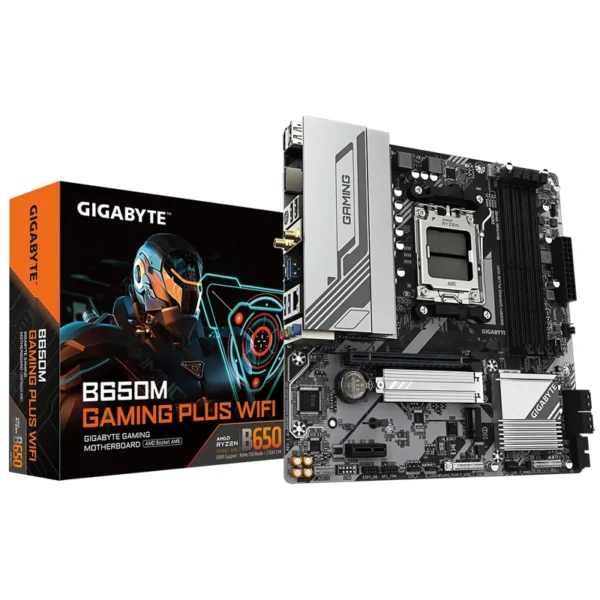 Placa Mãe Gigabyte B650M Gaming Plus Wi-Fi Socket AM5 DDR5 AMD B650 Micro ATX