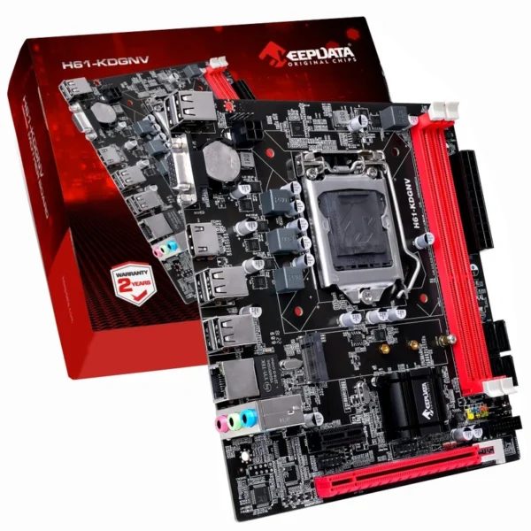 Placa Mãe Keepdata H61-KDGNV Socket LGA 1155 VGA DDR3 Intel H61 Express