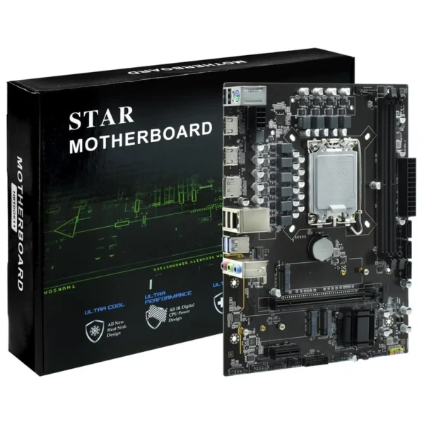 Placa Mãe STAR H610 Socket LGA 1700 DDR4 Intel H610 2 Slots DIMM DDR4 Dual Channel