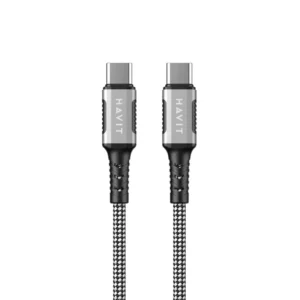 Cabo Havit USB-C Macho a USB-C Macho 1M - Preto (CB6297)