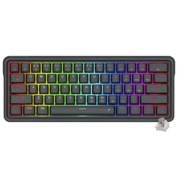 Teclado Gamer Mecânico Redragon K722-RGB Ironguard USB RGB Inglês - Preto