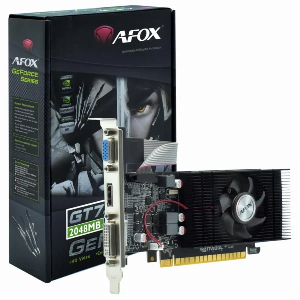 Placa de Vídeo AFOX 2GB GeForce GT740 GDDR5 - AF740-2048D5L4 128 bits | 2048 x 1536