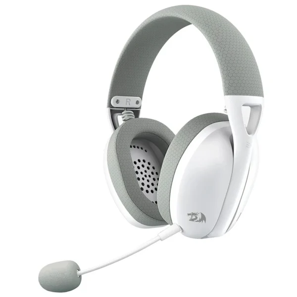 Fone Gamer Redragon H848G Ire Pro Wireless - Cinza Branco | USB Receiver - USB Type-C -