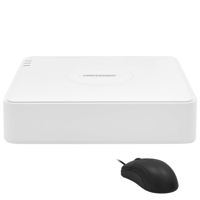 CCTV de Vigilância NVR Hikvision DS-7104NI-Q14P 7100S HD 4CH 1080P - Branco + Mouse