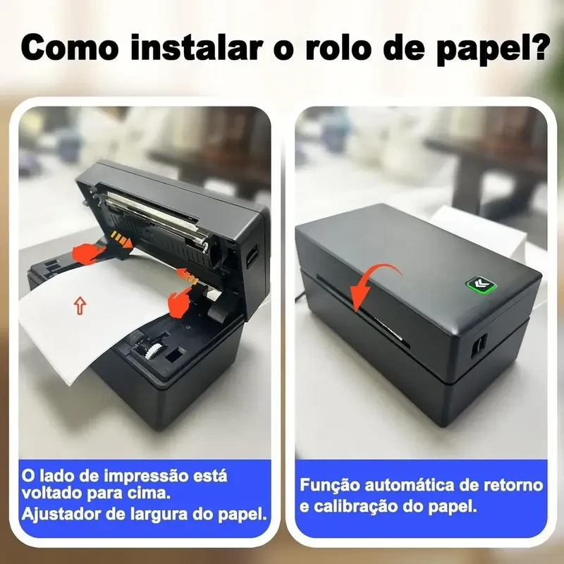 Impressora Térmica Etiquetas Adesivas Portatil Com Bluetooth - Imagem 3