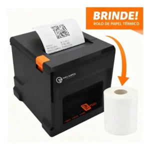 Impressora Térmica Não Fiscal 80mm Usb Rede Com Guilhotina Tomate MX-080 Cor Preto Velocidade 220mmseg Impressão de código de barras e QRCODE
